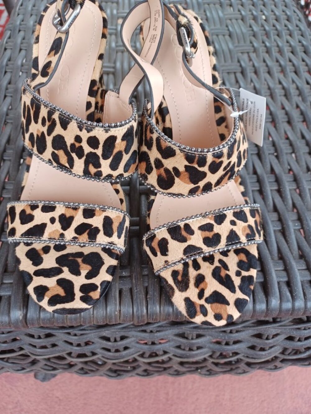 Coach Leopard Calf Hair Sandals | Genuine Calf Hair | Like New - 7 1/2